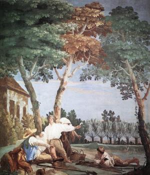 Giovanni Domenico Tiepolo : Peasants At Rest